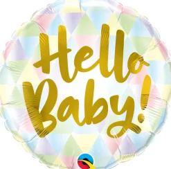 Pienet Foliopallot> Hello Baby pastellivärit foliopallo