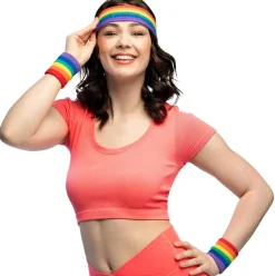 Muut Asusteet|Pride>Boland Party Partners, P. O. Box 518, AK ALPHEN A/D RIJN, https://boland.eu Hikinauhat sateenkaari ranteisiin ja otsalle