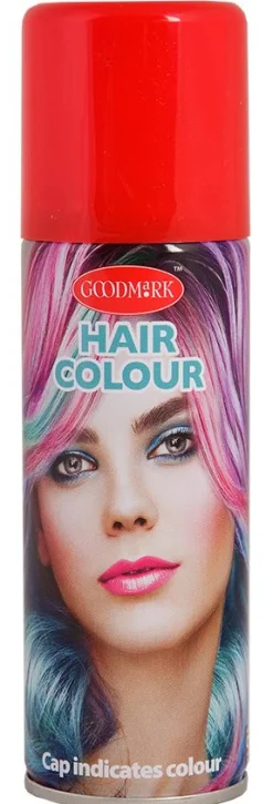 Halloween|Hiusvärit Ja -Glitterit>Goodmark Europe NV, Industrielaan 15, 8520 Kuurne, www.goodmarkgroup.com Hiusvärispray punainen 125 ml