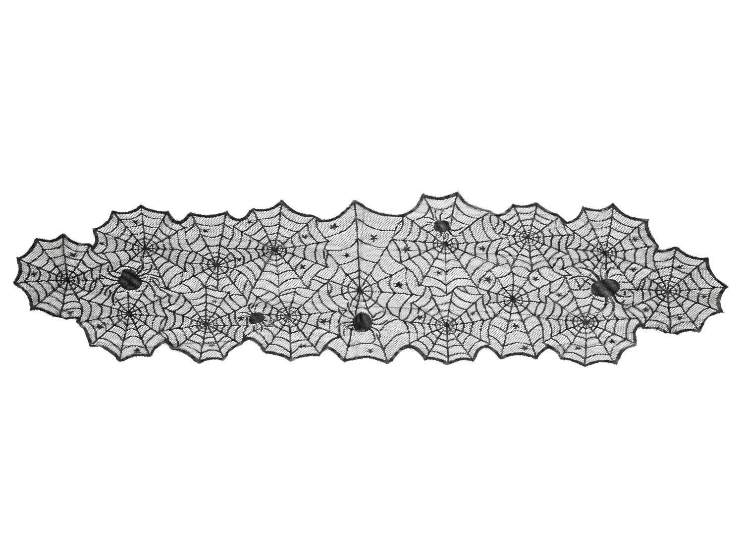 Kaita- Ja Pöytäliinat>PartyDeco sp. z o.o. sp. k., ul. Kolumba 1, 70-035 Szczecin, www.partydeco.com Hämähäkinverkko kaitaliina 185 x 45 cm