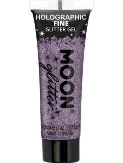 Penkkarit|Glitterit>Smiffys II Ltd., New Lane, Leeds, LS11 5DZ United Kingdom, www.smiffys.com Holografinen glittergeeli hienojakoinen violetti 12 ml