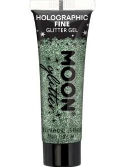 Penkkarit|Glitterit>Smiffys II Ltd., New Lane, Leeds, LS11 5DZ United Kingdom, www.smiffys.com Holografinen glittergeeli hienojakoinen vihreä 12 ml