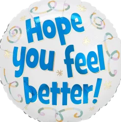 Pienet Foliopallot>Anagram International Inc, 7700 Anagram Drive, MN 55344-7307, USA, http://www.anagramballoons.com/ Hope you feel better foliopallo