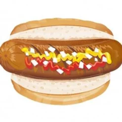 Muotofoliopallot>Anagram International Inc, 7700 Anagram Drive, MN 55344-7307, USA, http://www.anagramballoons.com/ Hot-Dog muotofolio