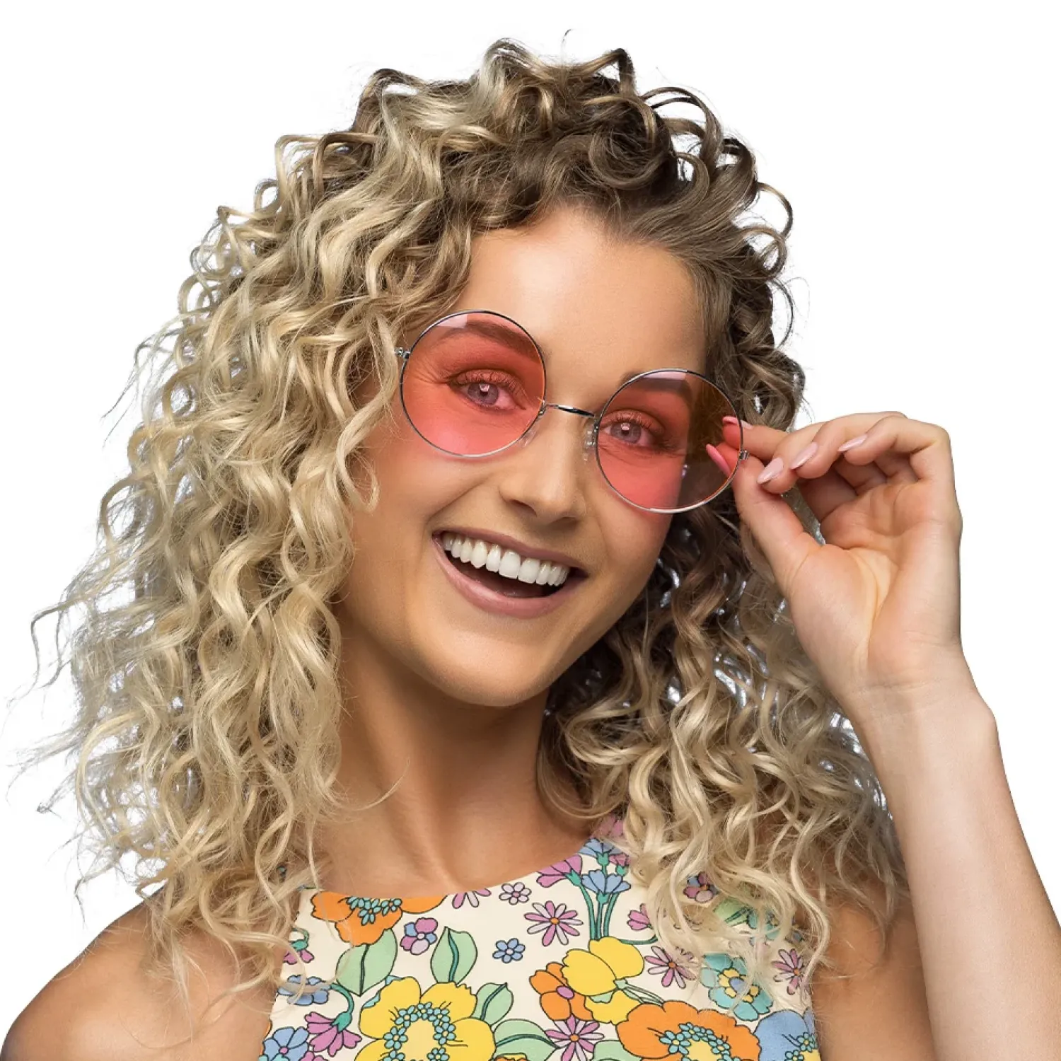 60-Luku - Hipit|Vappu>Boland Party Partners, P. O. Box 518, AK ALPHEN A/D RIJN, https://boland.eu Hupilasit hippi XL pinkki