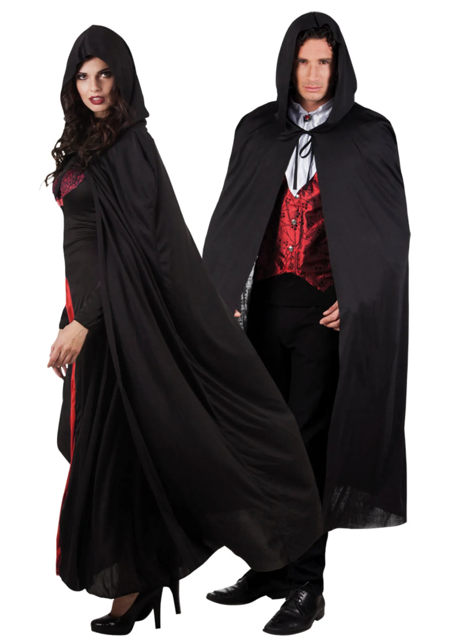 Muut Asusteet|Halloween>Boland Party Partners, P. O. Box 518, AK ALPHEN A/D RIJN, https://boland.eu Hupullinen viitta musta 180cm