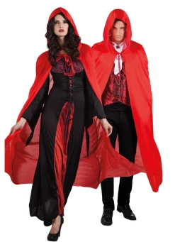 Muut Asusteet|Halloween>Boland Party Partners, P. O. Box 518, AK ALPHEN A/D RIJN, https://boland.eu Hupullinen viitta, punainen 180cm