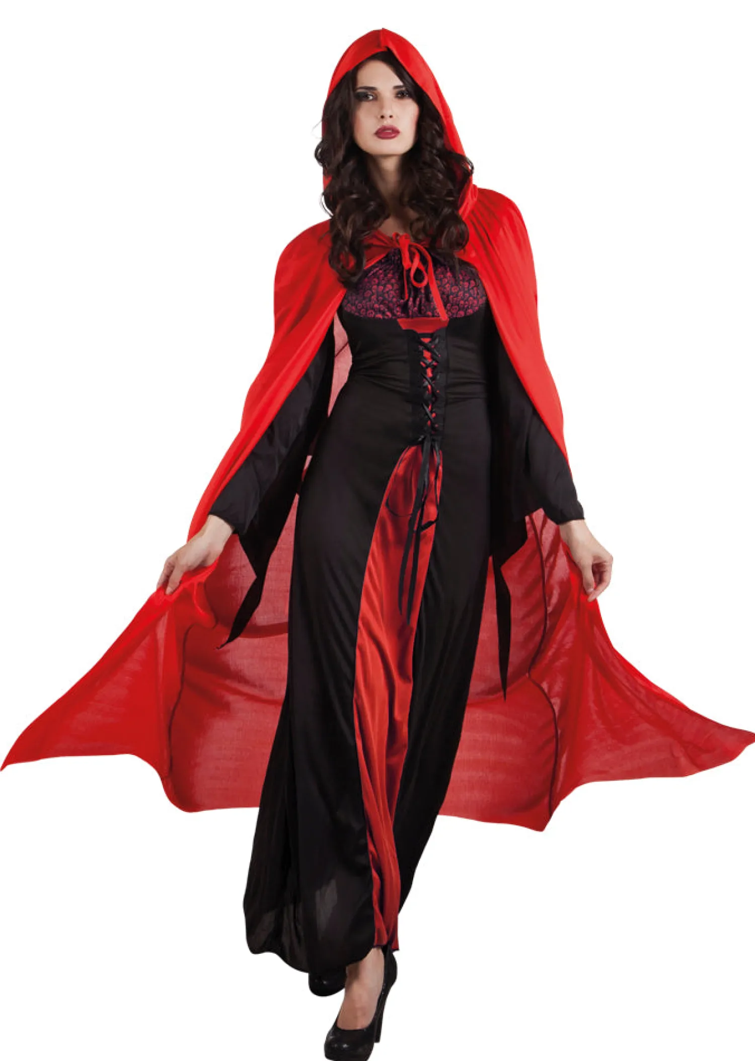 Muut Asusteet|Halloween>Boland Party Partners, P. O. Box 518, AK ALPHEN A/D RIJN, https://boland.eu Hupullinen viitta, punainen 180cm