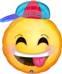 Muotofoliopallot>Anagram International Inc, 7700 Anagram Drive, MN 55344-7307, USA, http://www.anagramballoons.com/ Hymynaama lippiksellä pienmuotofolio