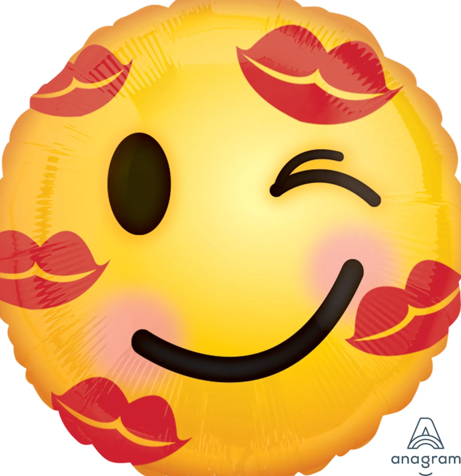 Pienet Foliopallot>Anagram International Inc, 7700 Anagram Drive, MN 55344-7307, USA, http://www.anagramballoons.com/ Hymynaama suukot foliopallo