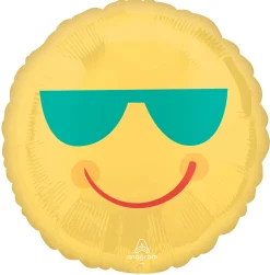 Pienet Foliopallot>Anagram International Inc, 7700 Anagram Drive, MN 55344-7307, USA, http://www.anagramballoons.com/ Hymynaama vihrllä aurinkolaslla foliopallo