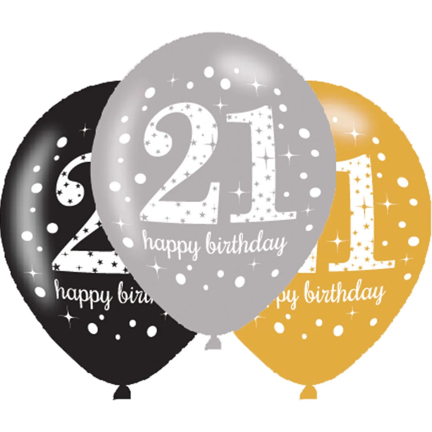 Painetut Ja Kuvioidut Ilmapallot>IV Beck / Amscan Europe GmbH, Dettinger Str. 148, 73230 Kirchheim/Teck, Germany, www.amscan-europe.com Ilmapallo 28 cm 21 Happy Birthday 6 kpl/pss