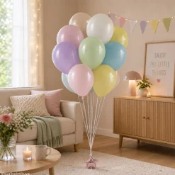 Asetelmat Noudettuna Myymälästä>Ilmapallokeskus Balloon Center Oy Part of Toyrock Group, Tiilipojanlenkki 9, 01720 VANTAA, www.ilmapallokeskus.fi 10 ilmapallon nippu pastellivärit