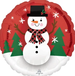 Pienet Foliopallot|Joulu>Anagram International Inc, 7700 Anagram Drive, MN 55344-7307, USA, http://www.anagramballoons.com/ Iloinen lumiukko foliopallo