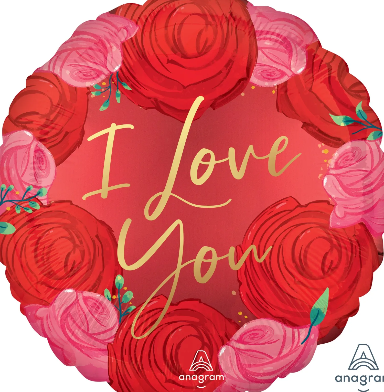 Pienet Foliopallot|Ystävänpäivä>Anagram International Inc, 7700 Anagram Drive, MN 55344-7307, USA, http://www.anagramballoons.com/ I love you ruusut satiini foliopallo