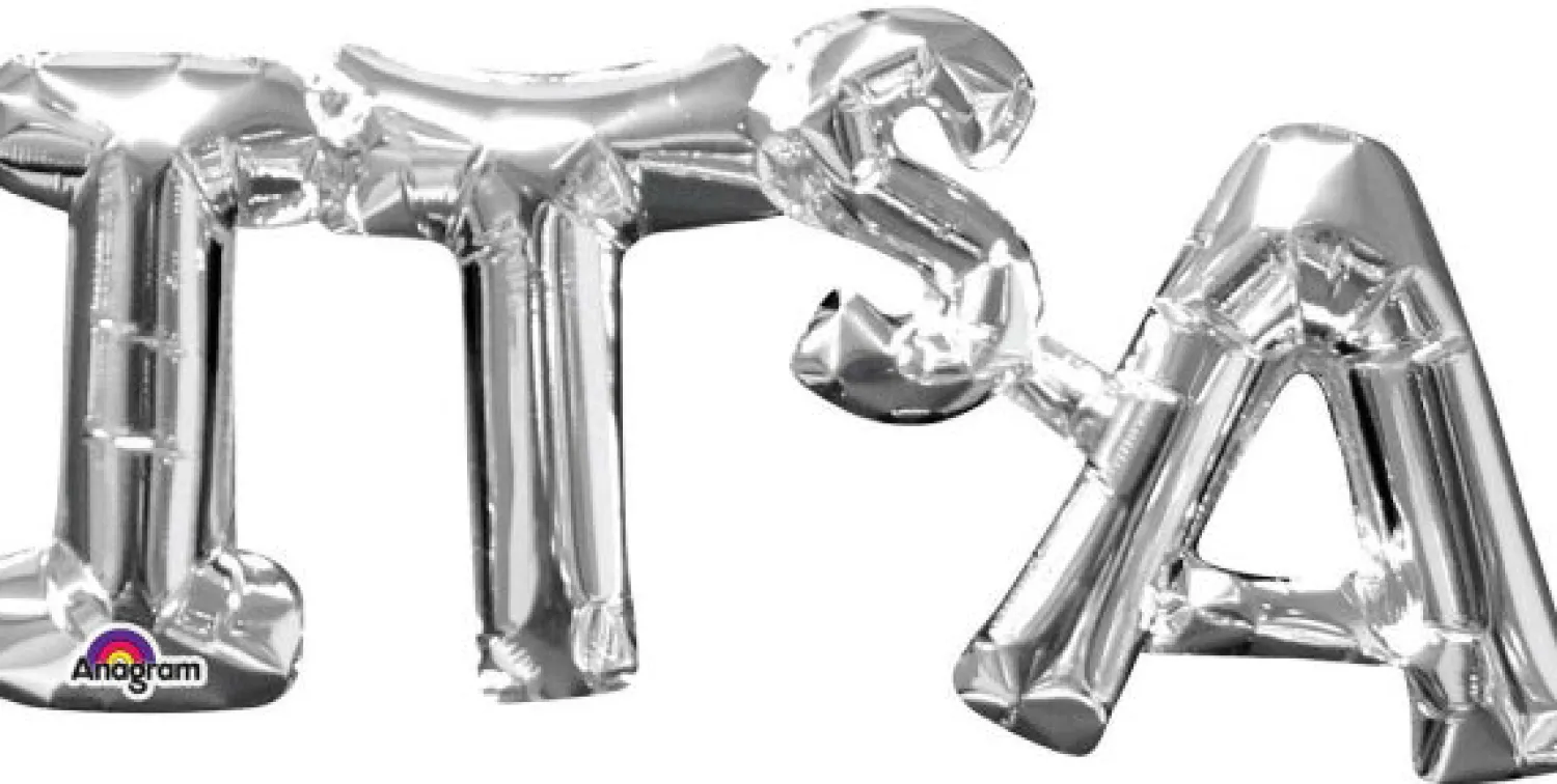 Kirjainfoliopallot>Anagram International Inc, 7700 Anagram Drive, MN 55344-7307, USA, http://www.anagramballoons.com/ IT's A kirjaimet puhallettava foliopallo