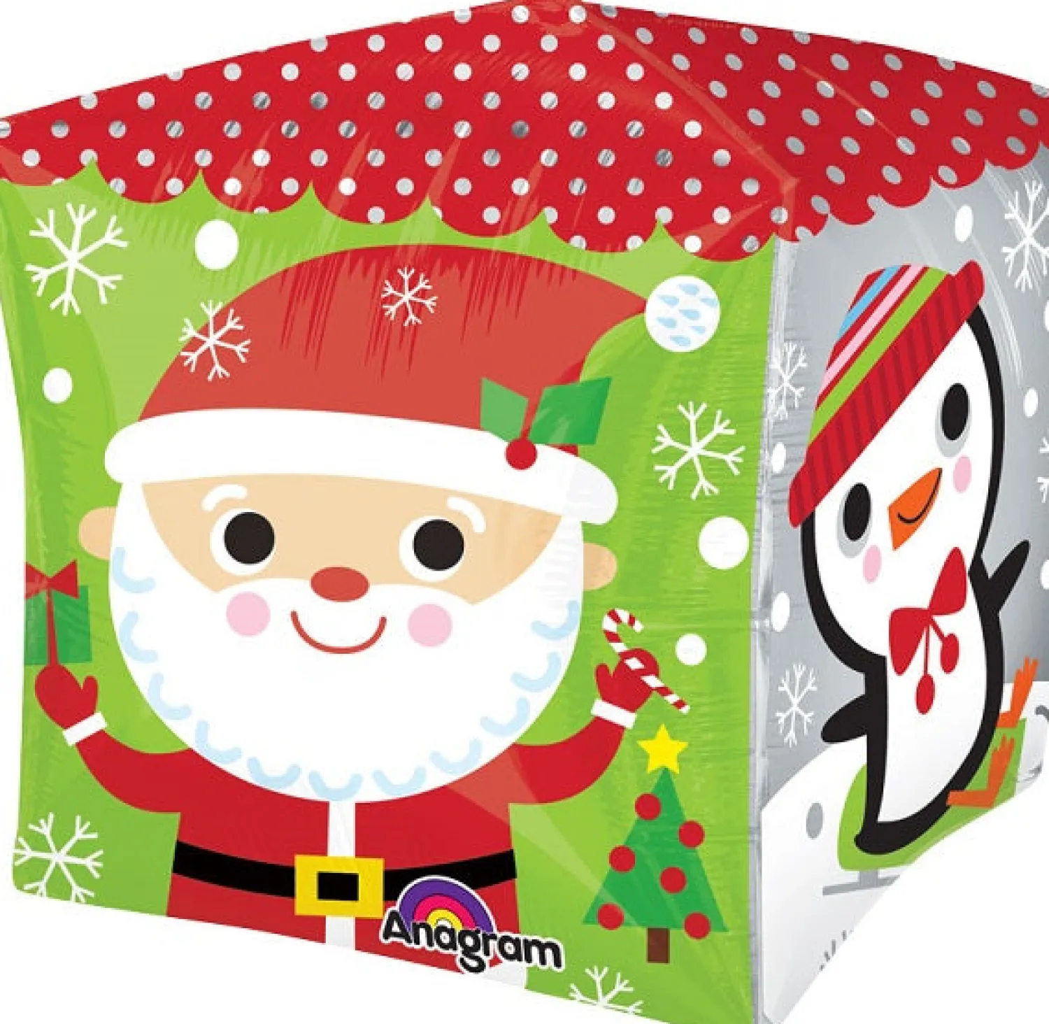 Joulu|Erikoisfoliopallot>Anagram International Inc, 7700 Anagram Drive, MN 55344-7307, USA, http://www.anagramballoons.com/ Jouluhahmot kuutio 3D muotofoliopallo