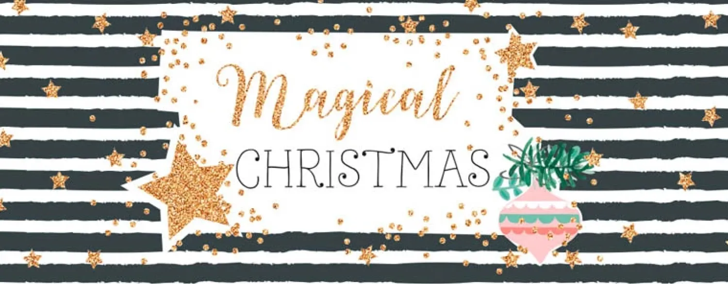 Joulu|Muut Juhlatarvikkeet>Artebene Gmbh Joulukortti 21 x 8 cm - Magical Christmas raidat