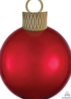 Joulu|Erikoisilmapallot>Anagram International Inc, 7700 Anagram Drive, MN 55344-7307, USA, http://www.anagramballoons.com/ Joulupallo punainen ilmatäytteinen erikoisfoliopallo