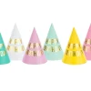 Torvet, Käärmepillit Ja Juhlasetit|Muut Juhlatarvikkeet>PartyDeco sp. z o.o. sp. k., ul. Kolumba 1, 70-035 Szczecin, www.partydeco.com Juhlahattu Happy Birthday trendivärit 6 kpl/pkt
