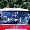 Autokoristeet|Muut Koristeet Ja Rekvisiitat>PartyDeco sp. z o.o. sp. k., ul. Kolumba 1, 70-035 Szczecin, www.partydeco.com Just married autonkoristelutarra 33x45cm