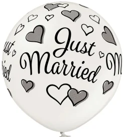 Häät|Häät>Belbal sp.zo.o, ul.Skarszewska 1, 83 - 110 Tczew, www.belbal.com Just married jätti-ilmapallo 60 cm