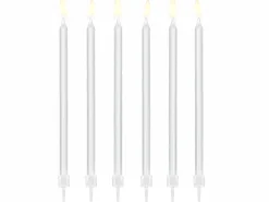 Kynttilät>PartyDeco sp. z o.o. sp. k., ul. Kolumba 1, 70-035 Szczecin, www.partydeco.com Kakkukynttilät ja pidikkeet 14 cm valkoinen 12 kpl/pkt
