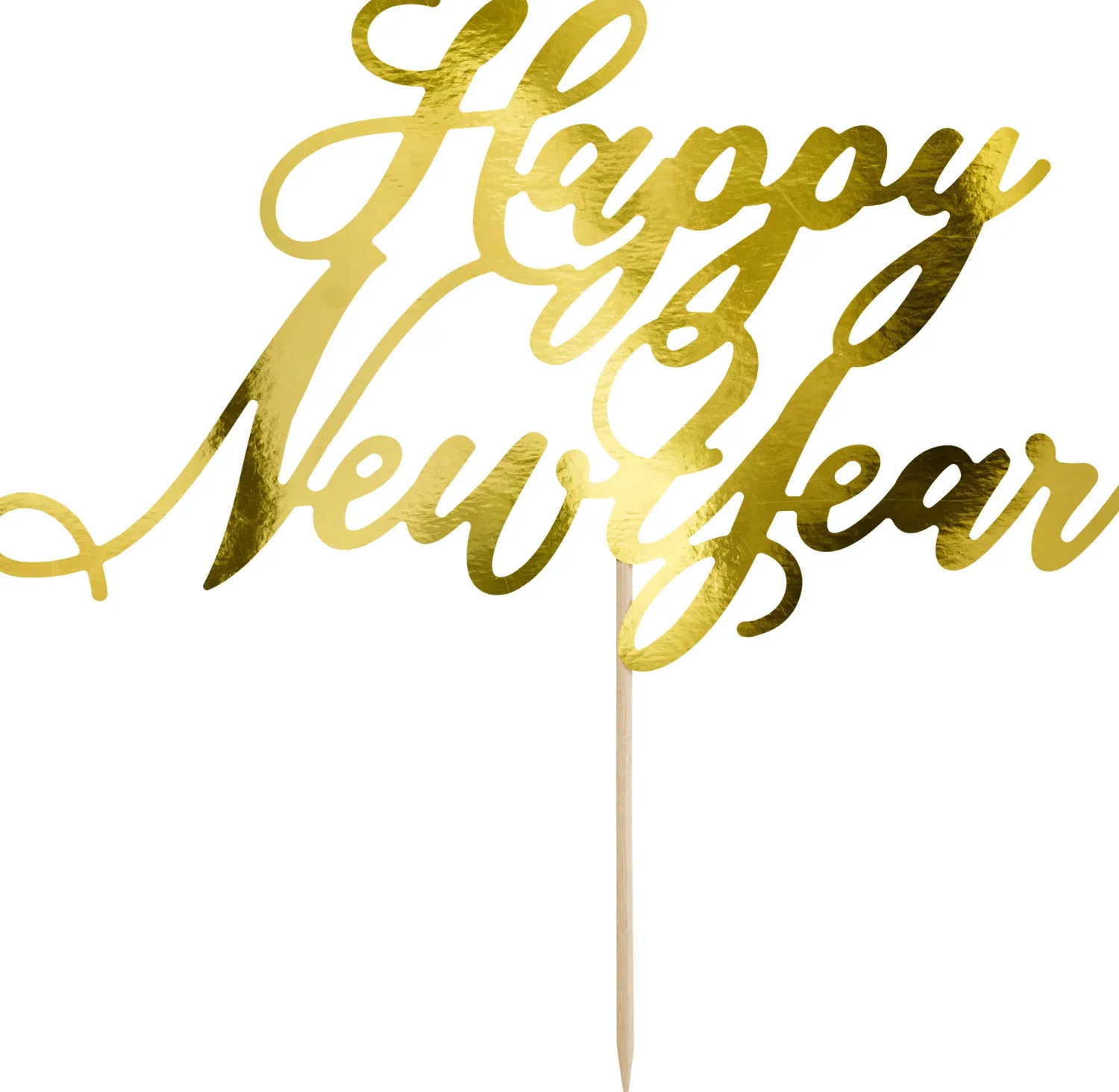 Leivontakoristeet|Muut Juhlatarvikkeet>PartyDeco sp. z o.o. sp. k., ul. Kolumba 1, 70-035 Szczecin, www.partydeco.com Kakunkoriste Happy New Year kullanvärinen