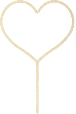 Leivontakoristeet|Muu Kattaustarvike>PartyDeco sp. z o.o. sp. k., ul. Kolumba 1, 70-035 Szczecin, www.partydeco.com Kakunkoriste sydän puinen, 23 cm