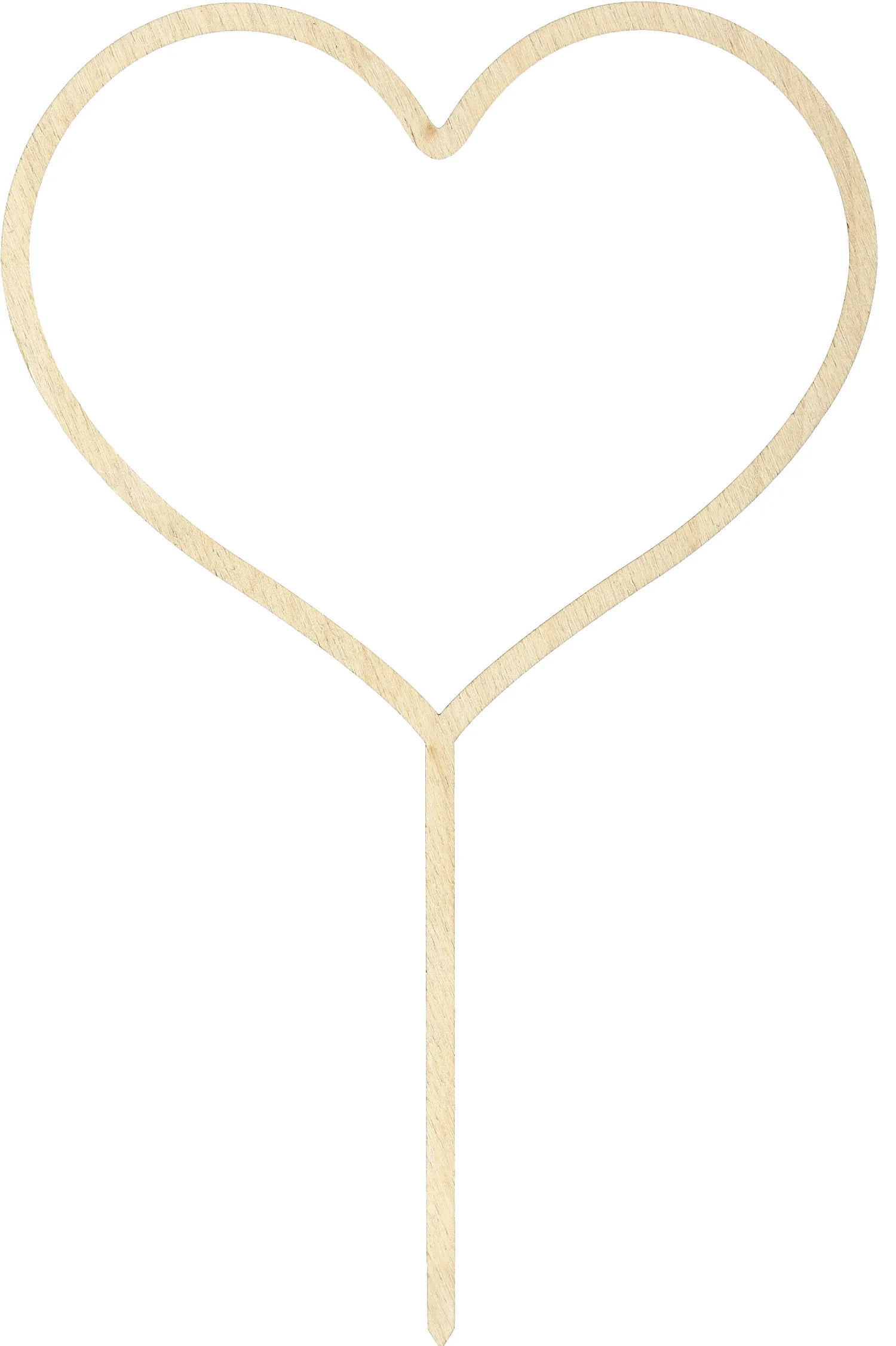 Leivontakoristeet|Muu Kattaustarvike>PartyDeco sp. z o.o. sp. k., ul. Kolumba 1, 70-035 Szczecin, www.partydeco.com Kakunkoriste sydän puinen, 23 cm