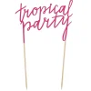 Leivontakoristeet|Muut Juhlatarvikkeet>PartyDeco sp. z o.o. sp. k., ul. Kolumba 1, 70-035 Szczecin, www.partydeco.com Kakunkoriste Tropical Party fuksia 1 kpl/pkt