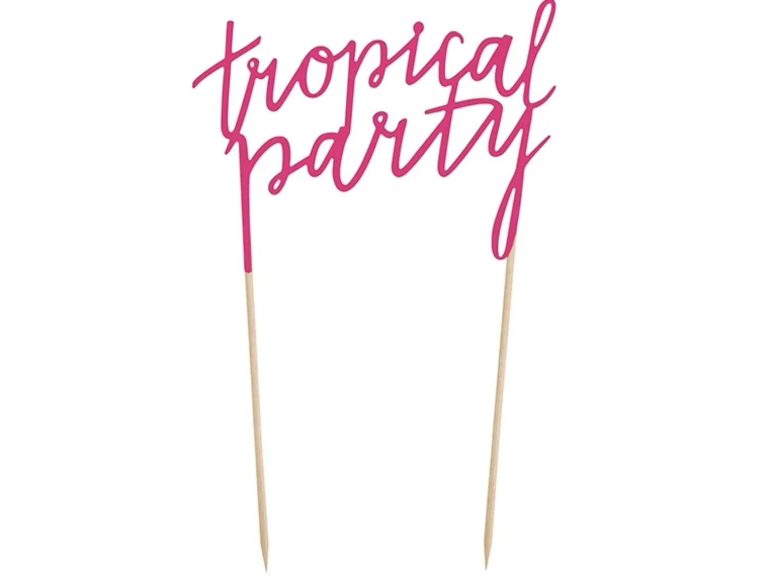 Leivontakoristeet|Muut Juhlatarvikkeet>PartyDeco sp. z o.o. sp. k., ul. Kolumba 1, 70-035 Szczecin, www.partydeco.com Kakunkoriste Tropical Party fuksia 1 kpl/pkt