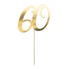 Syntymäpäivät|Syntymäpäivät>PartyDeco sp. z o.o. sp. k., ul. Kolumba 1, 70-035 Szczecin, www.partydeco.com Kakunkoriste 60 vuotta kullanvärinen 21 cm 1 kpl/pkt