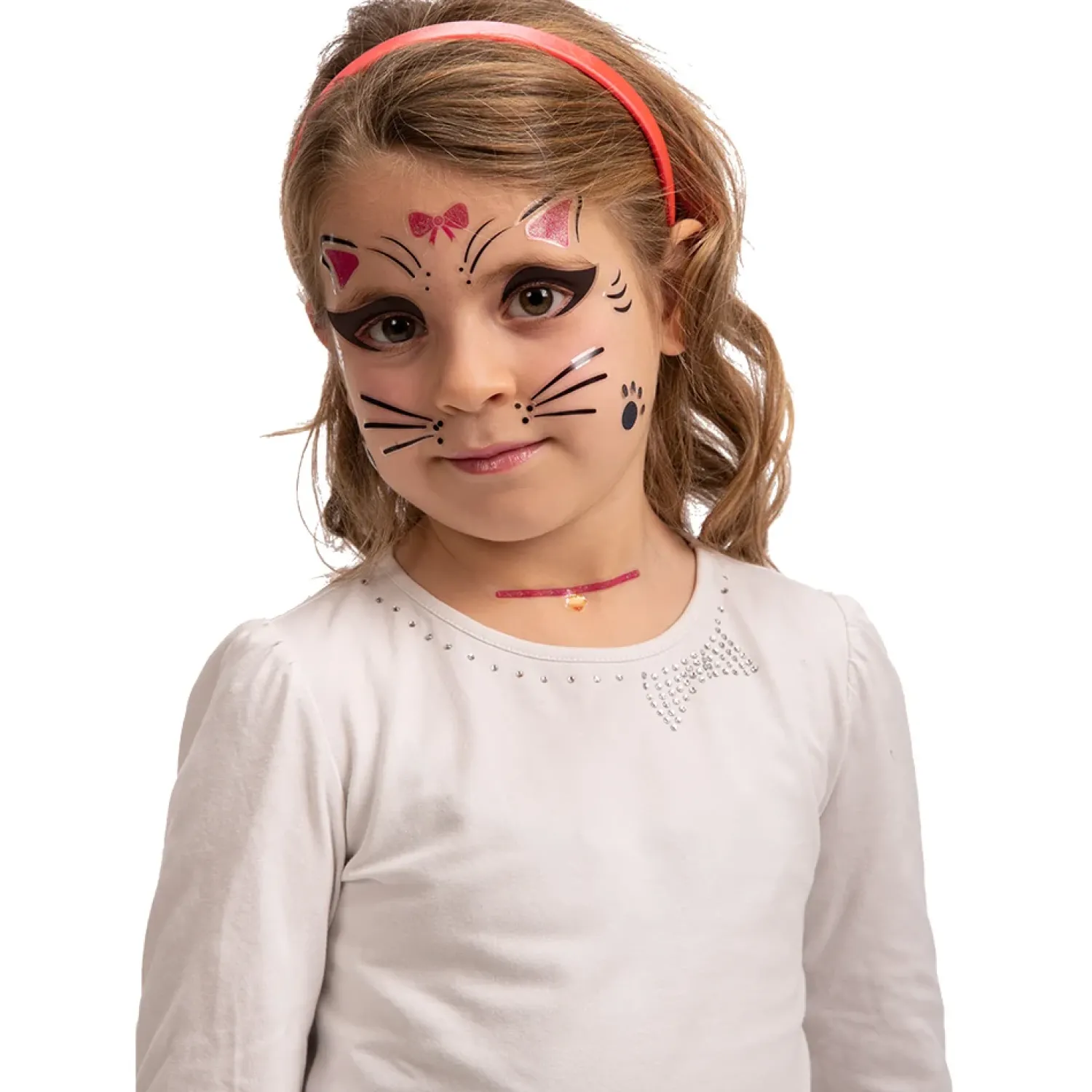 Pääsiäinen|Halloween>CARNIVAL TOYS SRL, VIA GOLDONI 1, 48026 GODO DI RUSSI, RA, www.carnivaltoys.it Kasvotarrat kissa