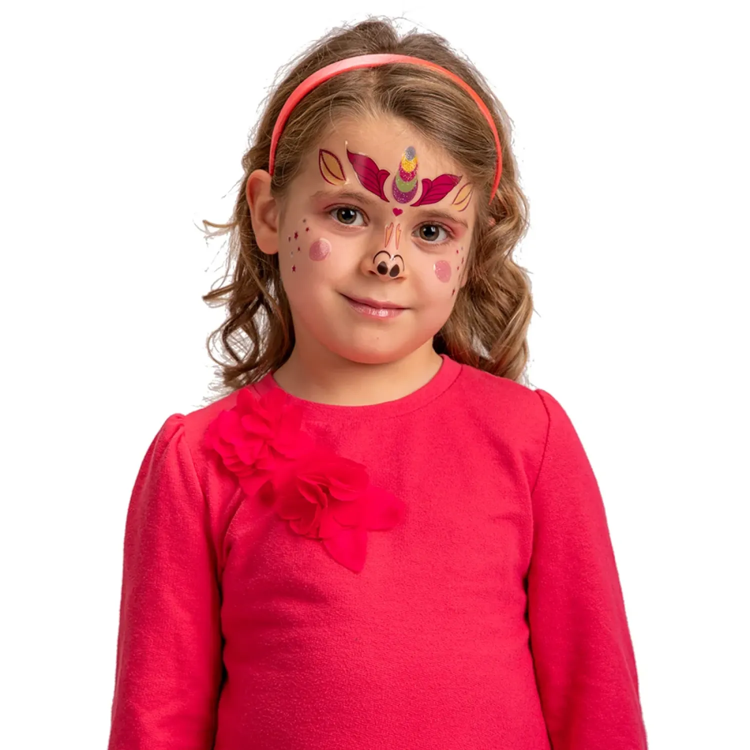 Yksisarviset|Pääsiäinen>CARNIVAL TOYS SRL, VIA GOLDONI 1, 48026 GODO DI RUSSI, RA, www.carnivaltoys.it Kasvotarrat yksisarvinen