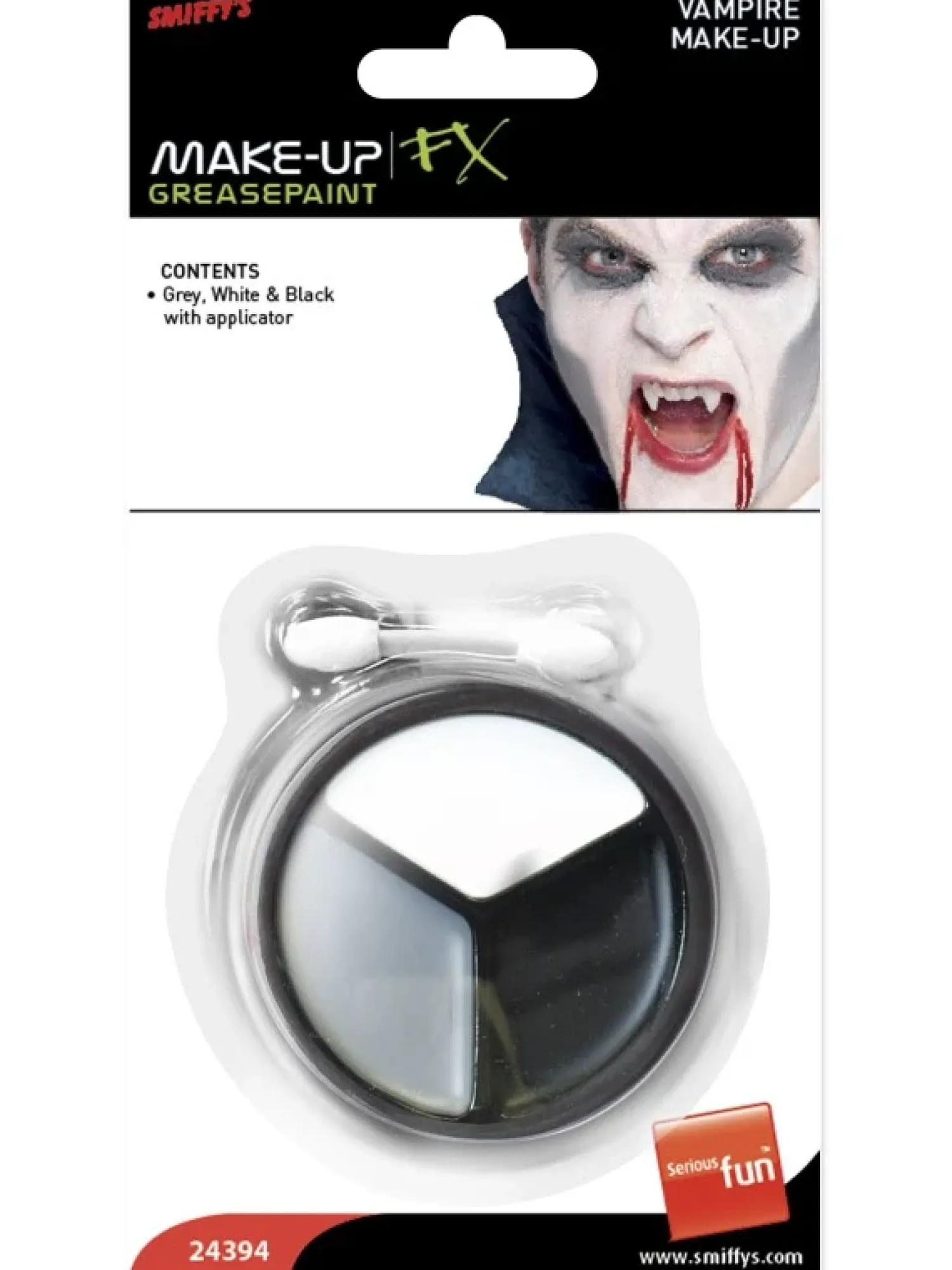 Kasvovärit|Halloween>Smiffys II Ltd., New Lane, Leeds, LS11 5DZ United Kingdom, www.smiffys.com Kasvoväripaletti 3 väriä, öljypohjainen
