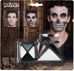 Kauhu / Day Of The Dead|Halloween>Boland Party Partners, P. O. Box 518, AK ALPHEN A/D RIJN, https://boland.eu Kasvovärisetti Luuranko
