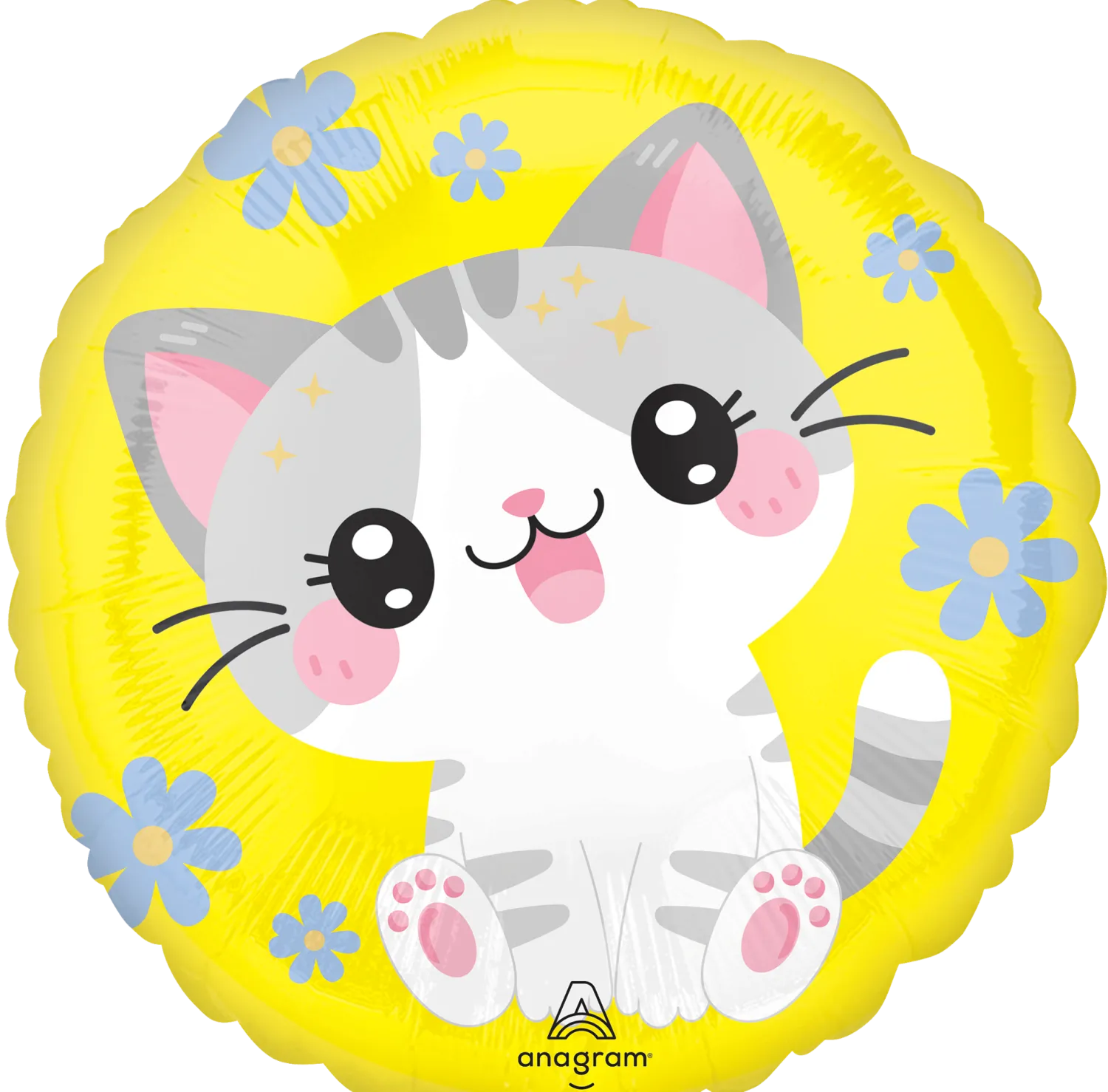 Pienet Foliopallot>Anagram International Inc, 7700 Anagram Drive, MN 55344-7307, USA, http://www.anagramballoons.com/ Kawaii Kissanpentu foliopallo