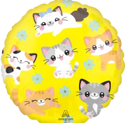 Pienet Foliopallot>Anagram International Inc, 7700 Anagram Drive, MN 55344-7307, USA, http://www.anagramballoons.com/ Kawaii Kissanpentu foliopallo