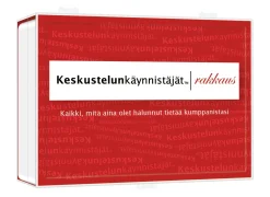 Muut Juhlatarvikkeet|Pelit Ja Leikit>Toyrock Oy, Lemminkäisenkatu 46, 20520 TURKU, www.toyrock.fi KESKUSTELUNKÄYNNISTÄJÄT- RAKKAUS