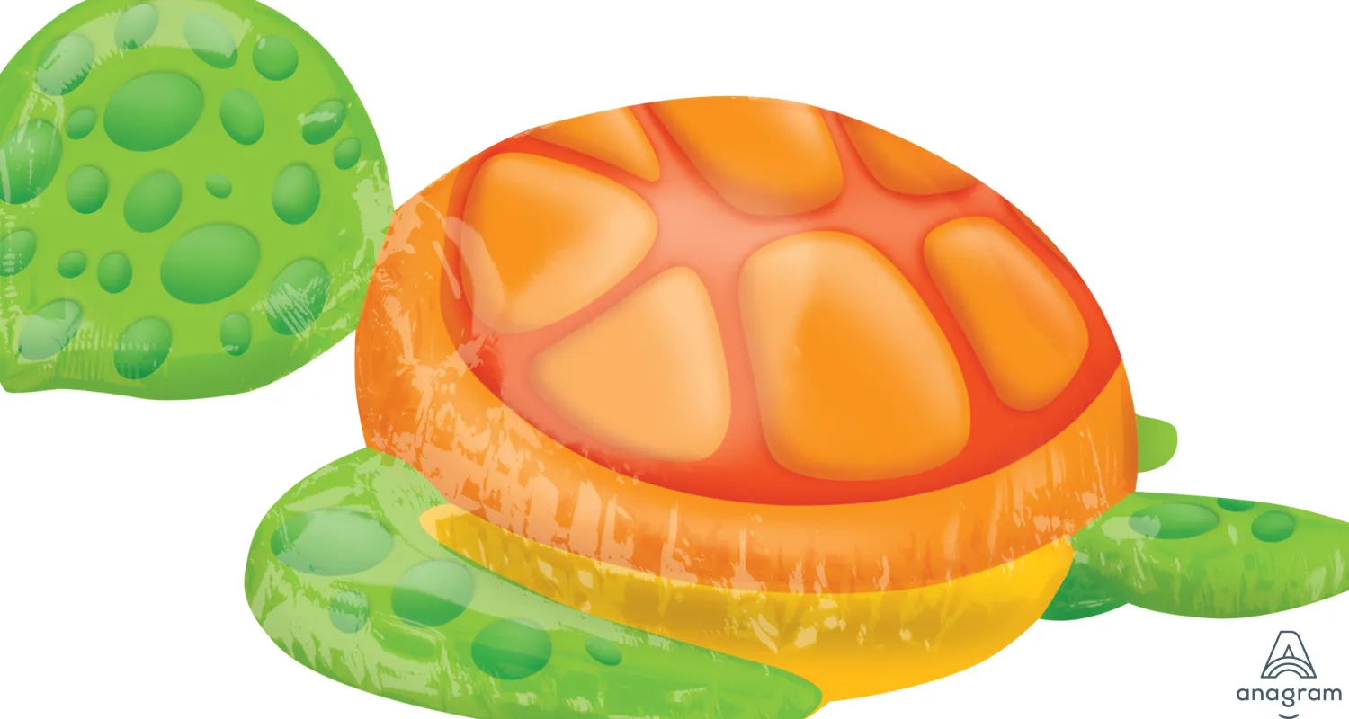 Erikoisfoliopallot>Anagram International Inc, 7700 Anagram Drive, MN 55344-7307, USA, http://www.anagramballoons.com/ Kilpikonna (3D) erikoismuotofolio