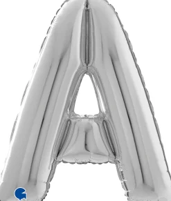 Vanhojentanssit|Kirjainfoliopallot>Grabo Intl Srl, Via del Lavoro 33, 47853 CORIANO, ITALY, www.graboballoons.com Kirjainfolio A hopeanvärinen 75 cm