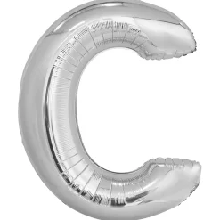 Kirjainfoliopallot>Riethmüeller Kirjainfolio C hopeanvärinen 86 cm