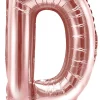 Erikoisilmapallot|Kirjainfoliopallot>PartyDeco sp. z o.o. sp. k., ul. Kolumba 1, 70-035 Szczecin, www.partydeco.com Kirjainfolio D ruusukullanvärinen ilmatäytteinen 35 cm