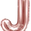 Erikoisilmapallot>PartyDeco sp. z o.o. sp. k., ul. Kolumba 1, 70-035 Szczecin, www.partydeco.com Kirjainfolio J ruusukullanvärinen ilmatäytteinen 35 cm