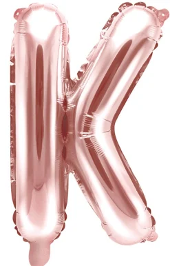 Erikoisilmapallot|Kirjainfoliopallot>PartyDeco sp. z o.o. sp. k., ul. Kolumba 1, 70-035 Szczecin, www.partydeco.com Kirjainfolio K ruusukullanvärinen ilmatäytteinen 35 cm