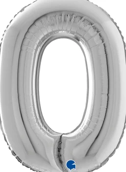 Kirjainfoliopallot>Grabo Intl Srl, Via del Lavoro 33, 47853 CORIANO, ITALY, www.graboballoons.com Kirjainfolio O hopeanvärinen 75 cm
