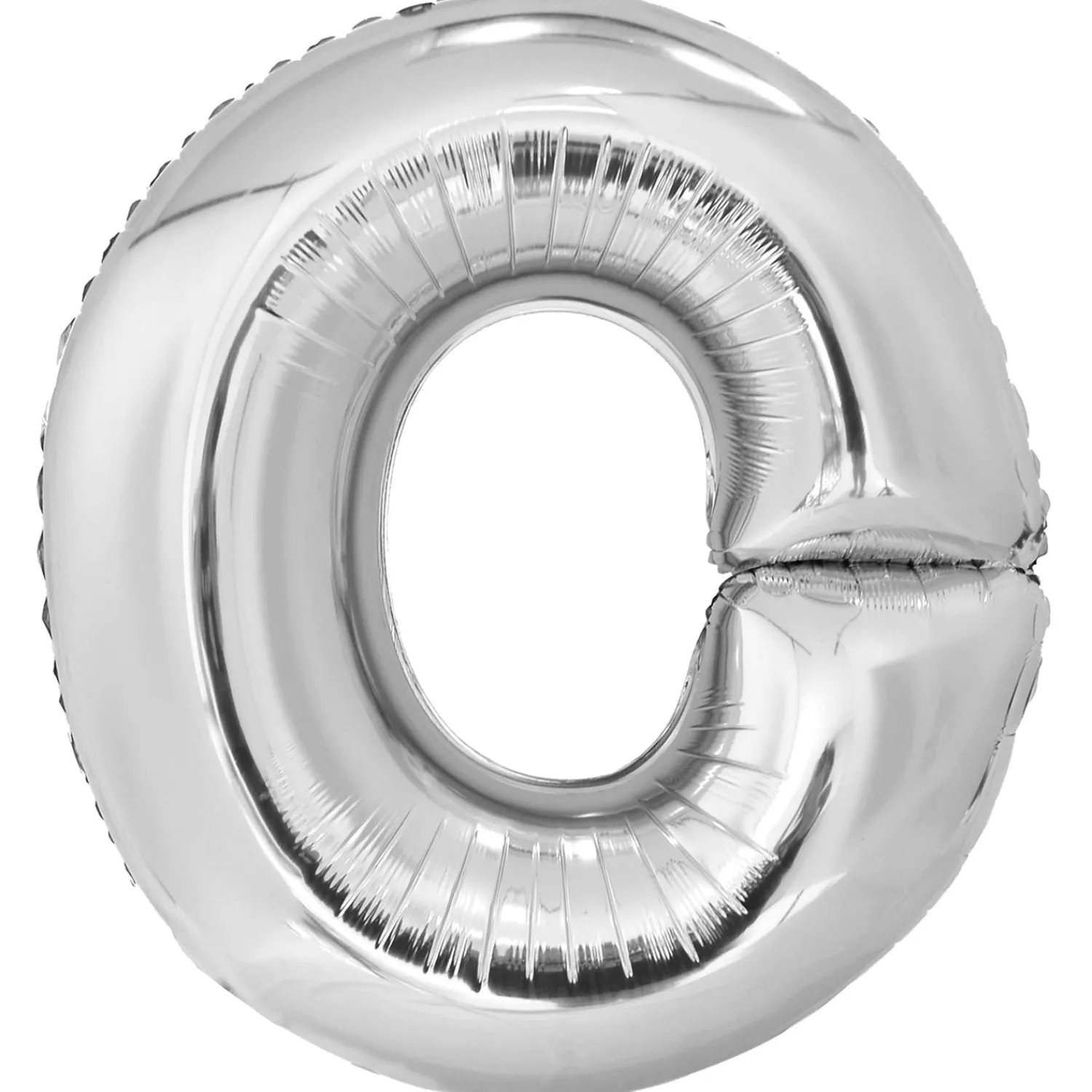 Kirjainfoliopallot>Riethmüeller Kirjainfolio O hopeanvärinen 86 cm