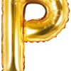 Erikoisilmapallot|Kirjainfoliopallot>PartyDeco sp. z o.o. sp. k., ul. Kolumba 1, 70-035 Szczecin, www.partydeco.com Kirjainfolio P kullanvärinen ilmatäytteinen 35 cm