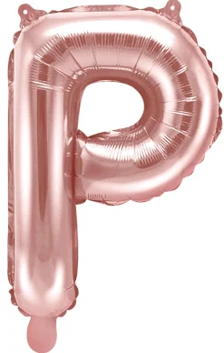 Erikoisilmapallot|Kirjainfoliopallot>PartyDeco sp. z o.o. sp. k., ul. Kolumba 1, 70-035 Szczecin, www.partydeco.com Kirjainfolio P ruusukullanvärinen ilmatäytteinen 35 cm